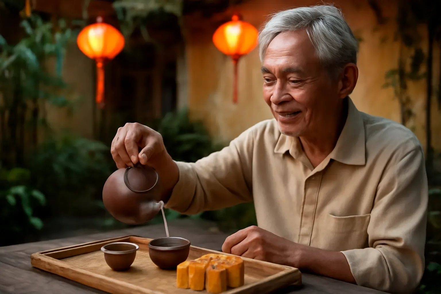 Bánh trung thu uống trà gì: ghép hộp quà trà – bánh cho người sành