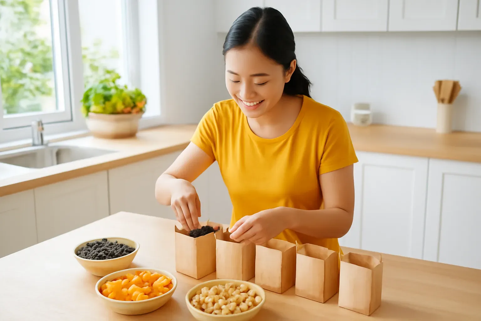 Đi xa về biếu họ hàng: chia quà sản vật cho nhiều nhà mà không tốn