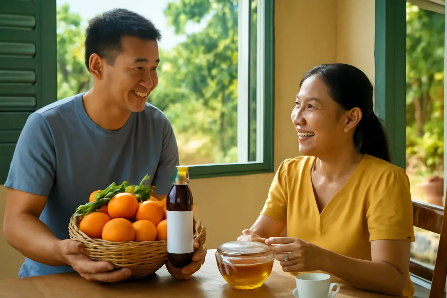 Quà 20/10 cho mẹ và vợ: sản vật đi kèm bó hoa, dùng được lâu