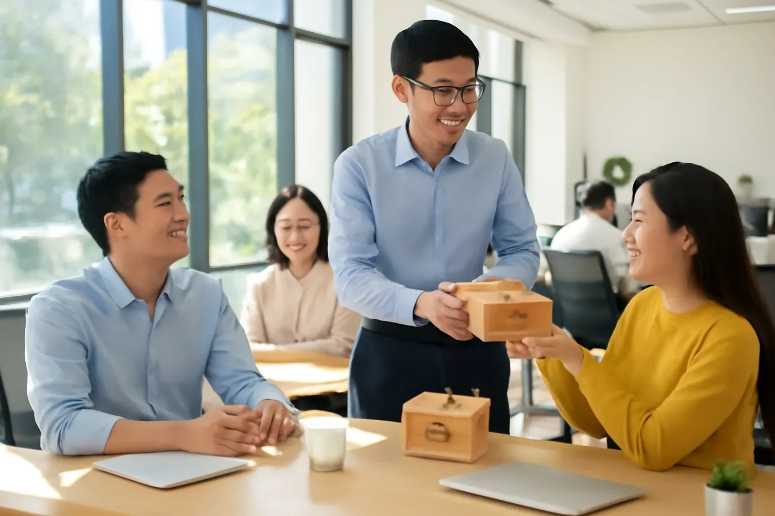 Quà 8/3 cho đồng nghiệp nữ: hộp sản vật nhỏ, chia đều mà vẫn tinh tế