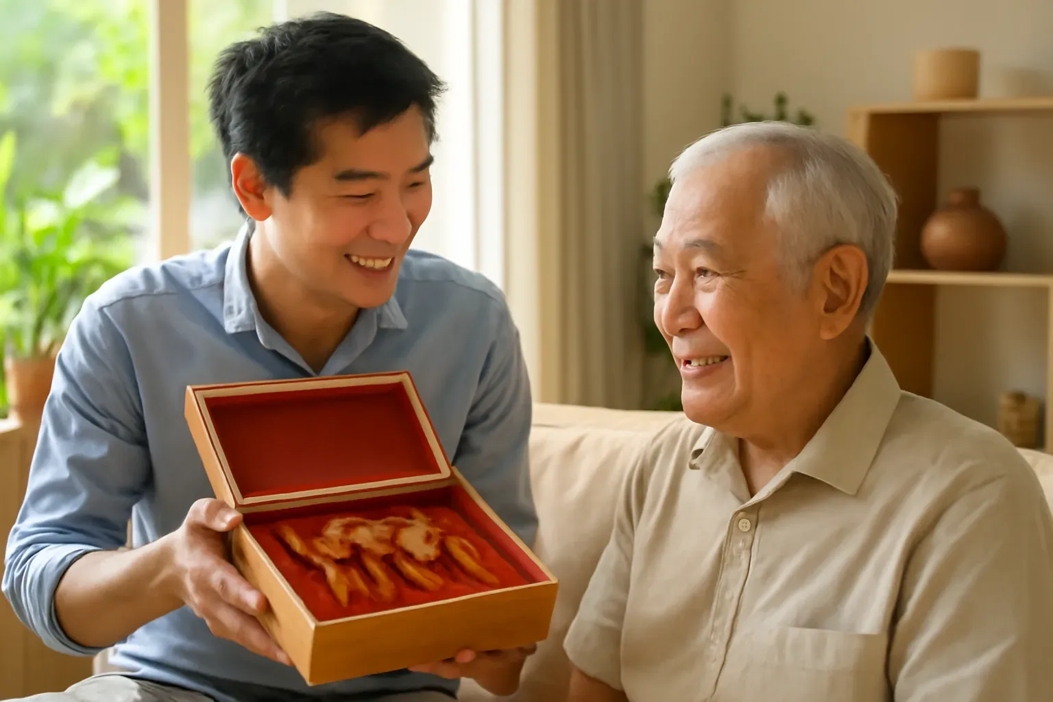 Quà sâm cho người lớn tuổi: sâm Ngọc Linh, sâm Hàn và chuyện thật giả