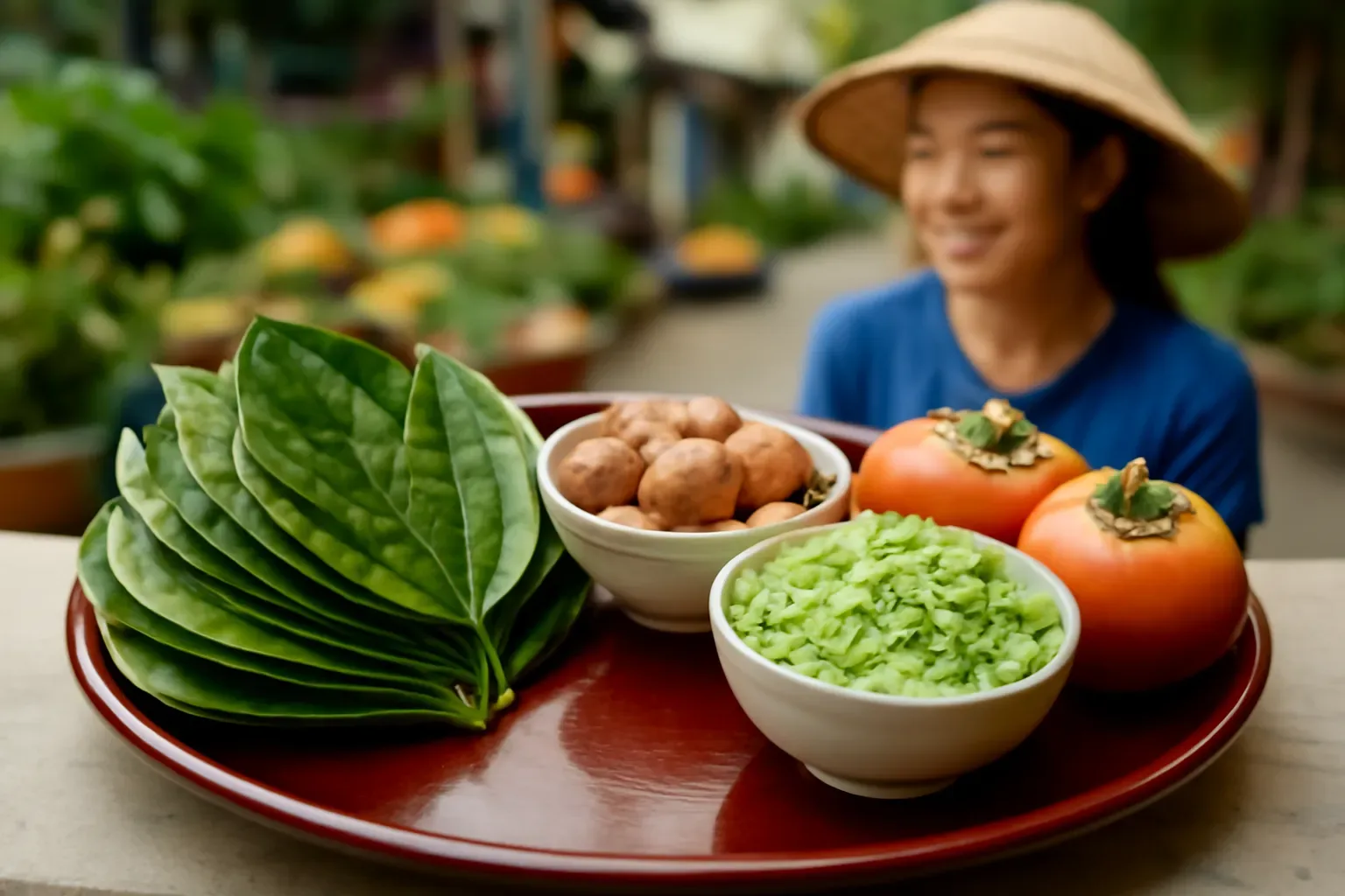 Ý nghĩa sản vật trong quà biếu: trầu cau, chè, bưởi, hồng cốm, muối